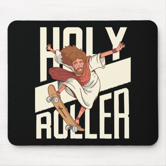 Funny Heiliger Roller Skateboard Jesus Mousepad (Vorne)