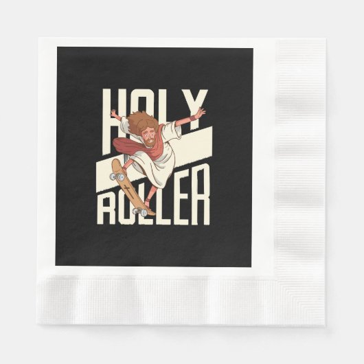 Funny Heiliger Roller Skateboard Jesus Serviette (Vorderseite)
