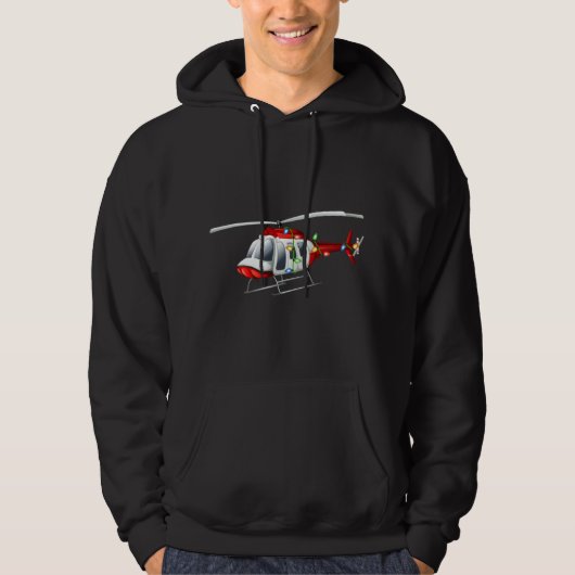 Funny Helicopter Lover Xmas Weihnachtsmannmütze He Hoodie (Vorderseite)