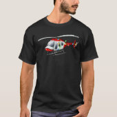 Funny Helicopter Lover Xmas Weihnachtsmannmütze He T-Shirt (Vorderseite)