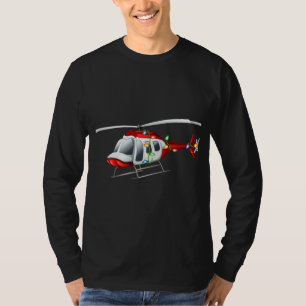 Funny Helicopter Lover Xmas Weihnachtsmannmütze He T-Shirt