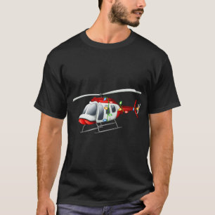 Funny Helicopter Lover Xmas Weihnachtsmannmütze He T-Shirt