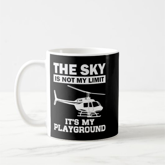 Funny Helicopter Pilot Geschenk für Männer Frauen  Kaffeetasse (Links)