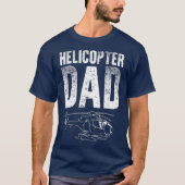 Funny Helicopter Vater Geschenk für Männer Coole E T-Shirt (Vorderseite)