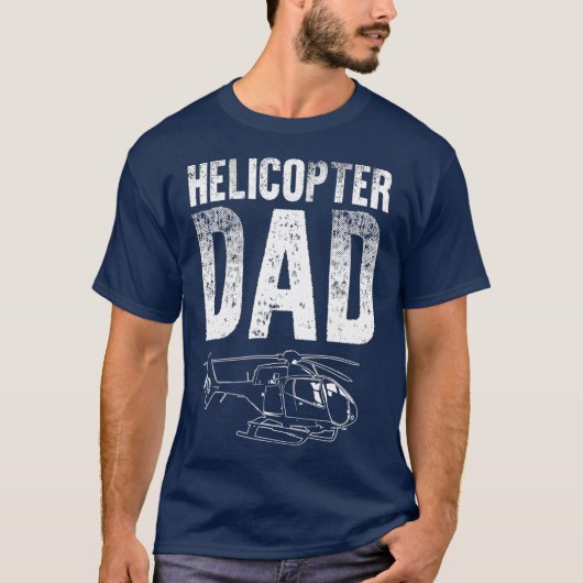 Funny Helicopter Vater Geschenk für Männer Coole E T-Shirt (Vorderseite)