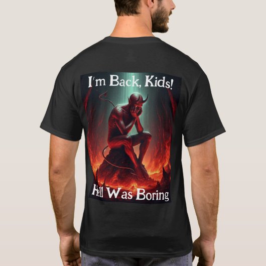 Funny 'Hell war langweilig' T-Shirt (Rückseite)