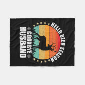 Funny Hello Deer Season Goodbye Husbynd Hunter Fun Fleecedecke (Vorderseite (Horizontal))
