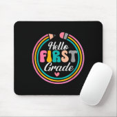 Funny Hello First Grade Pencil Circle Design Mousepad (Mit Mouse)