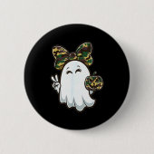 Funny Hello Hunting Season Halloween Camouflage Ca Button (Vorderseite)