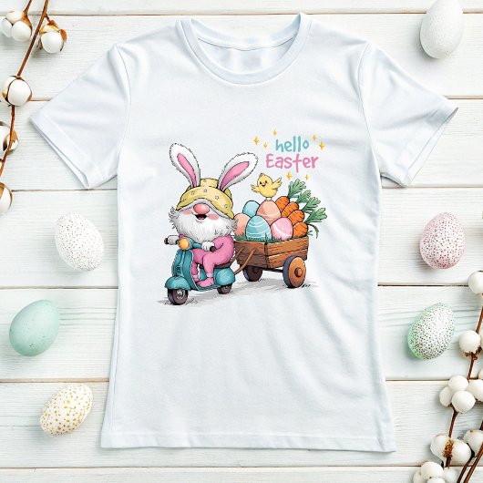 Funny Hello Oaster Gnome Shirt, Niedlich Bunny Sco T-Shirt