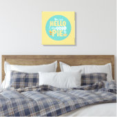 Funny Hello Pie Pastel Kitchen Typografie Leinwanddruck (Insitu (Schlafzimmer))