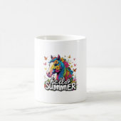 Funny Hello Summer Horse Kaffeetasse (Mittel)