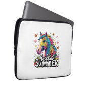 Funny Hello Summer Horse Laptopschutzhülle (Vorne Rechts)