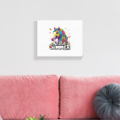Funny Hello Summer Horse Leinwanddruck (Insitu (Wohnzimmer))