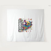 Funny Hello Summer Horse Wandteppich (Vorderseite (Horizontal))