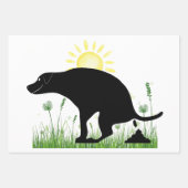 Funny "Hello Summer" Kackend Labrador Wrapping Pap Geschenkpapier Set (Vorderseite 2)