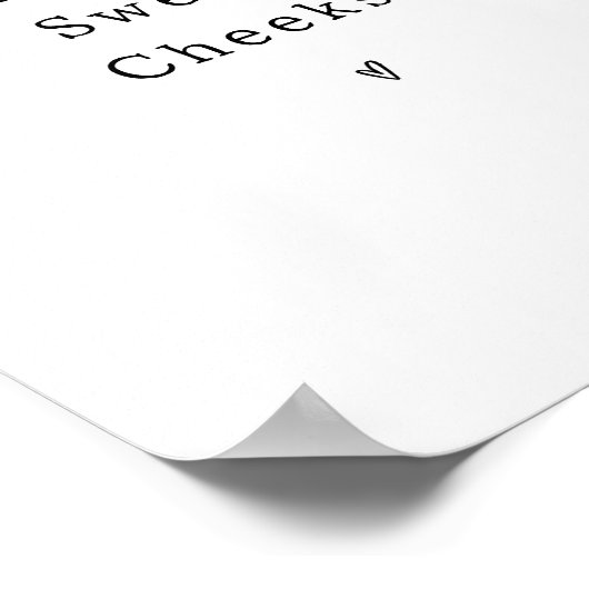 Funny Hello Sweet Cheeks Bathroom Poster (Ecke)