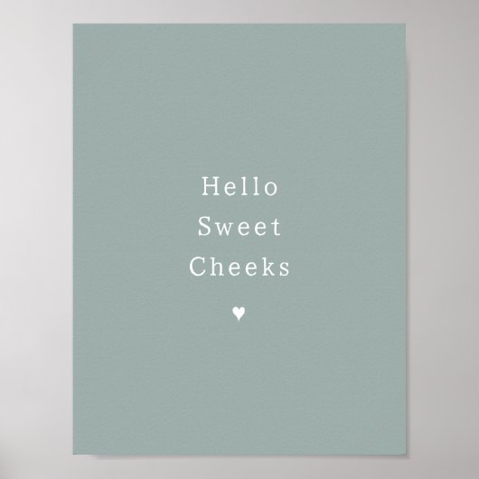 Funny Hello Sweet Cheeks Bathroom Poster (Vorne)