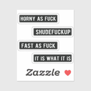 Funny Helmet Stickers Packs (schwarz) Aufkleber