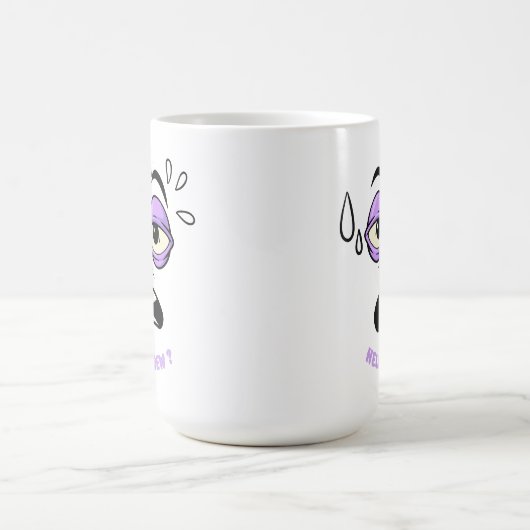 Funny Help Brew Sleepy Face Cartoon Kaffeetasse (Mittel)