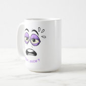 Funny Help Brew Sleepy Face Cartoon Kaffeetasse (Vorderseite Links)