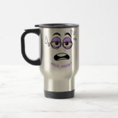 Funny Help Brew Sleepy Face Cartoon Reisebecher (Links)