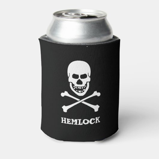 Funny Hemlock Giison Symbol Skull Crossbones Dosenkühler (Kanne Rückseite)