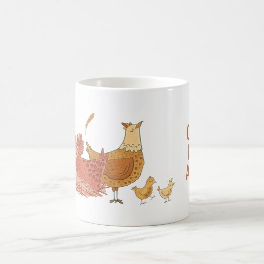 Funny Hen Pun Chicken Coffee Tasse (Mittel)