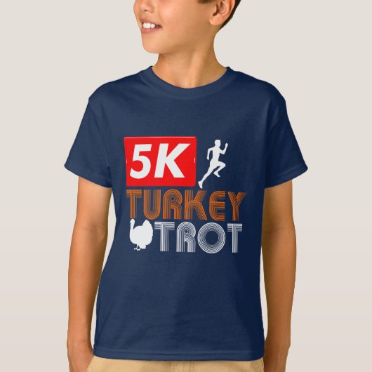 Funny Herbst Erntedank Türkei Trot Fall T-Shirt (Vorderseite)