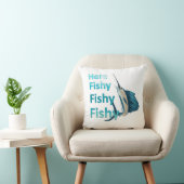 Funny Here Fish Fishy Fishy Sailfish Kissen (Stuhl )