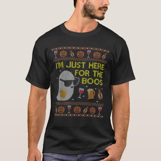 Funny Here for Boos Shirt Ugly Halloween Sweat (Vorderseite)