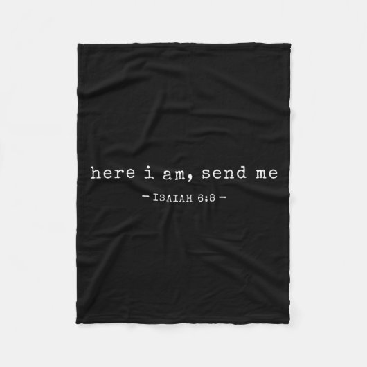Funny Here I Am Send Me Shirt Bible Verse Lord Say Fleecedecke (Vorderseite)