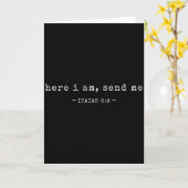 Funny Here I Am Send Me Shirt Bible Verse Lord Say Karte (Gelbe Blume)