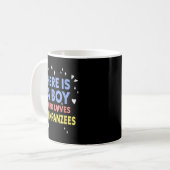 Funny Here ist ein Junge, der Schimpansen Liebe Kaffeetasse (Vorderseite Links)