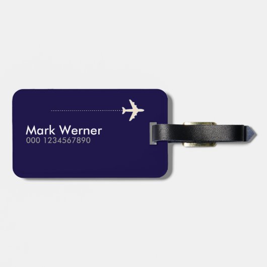 Funny Here We Go Again! Flugreise Gepäckanhänger (Rückseite horizontal)