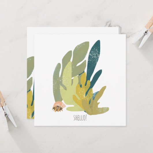 Funny Hermit Crab Karte (Vorderseite/Rückseite Beispiel)