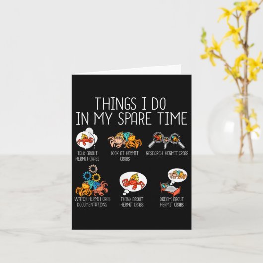 Funny Hermit Crab Pet Geschenke Uni Erwachsene Sch Karte (Gelbe Blume)