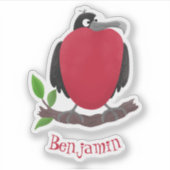 Funny herrlicher Fregatte Vogel Cartoon Aufkleber (Vorderseite)