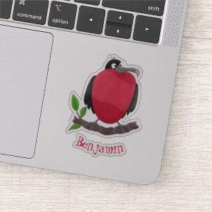 Funny herrlicher Fregatte Vogel Cartoon Aufkleber