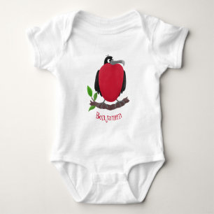Funny herrlicher Fregatte Vogel Cartoon Baby Strampler