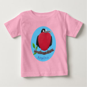 Funny herrlicher Fregatte Vogel Cartoon Baby T-shirt