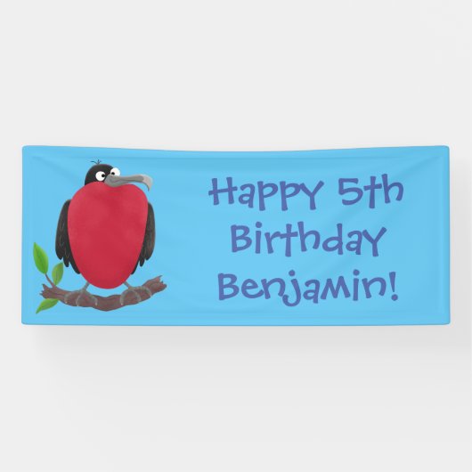 Funny herrlicher Fregatte Vogel Cartoon Banner (Horizontal)