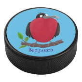 Funny herrlicher Fregatte Vogel Cartoon Eishockey Puck (3/4)