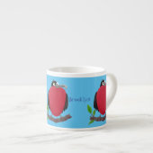 Funny herrlicher Fregatte Vogel Cartoon Espressotasse (Vorderseite Rechts)