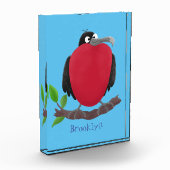 Funny herrlicher Fregatte Vogel Cartoon Fotoblock (Links)