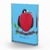 Funny herrlicher Fregatte Vogel Cartoon Fotoblock (Rechts)