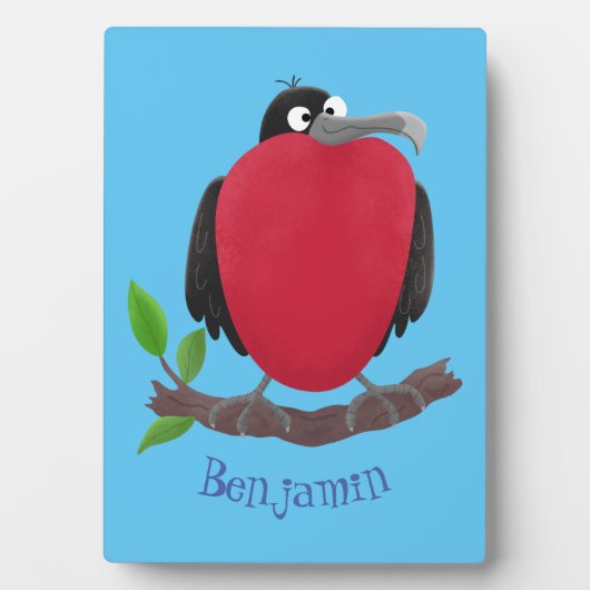 Funny herrlicher Fregatte Vogel Cartoon Fotoplatte (Vorderseite)