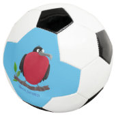 Funny herrlicher Fregatte Vogel Cartoon Fußball (Dreiviertel)