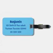 Funny herrlicher Fregatte Vogel Cartoon Gepäckanhänger (Rückseite horizontal)