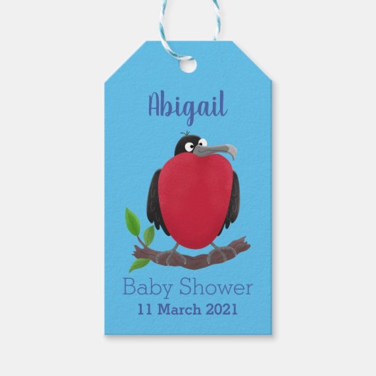 Funny herrlicher Fregatte Vogel Cartoon Geschenkanhänger (Vorderseite)